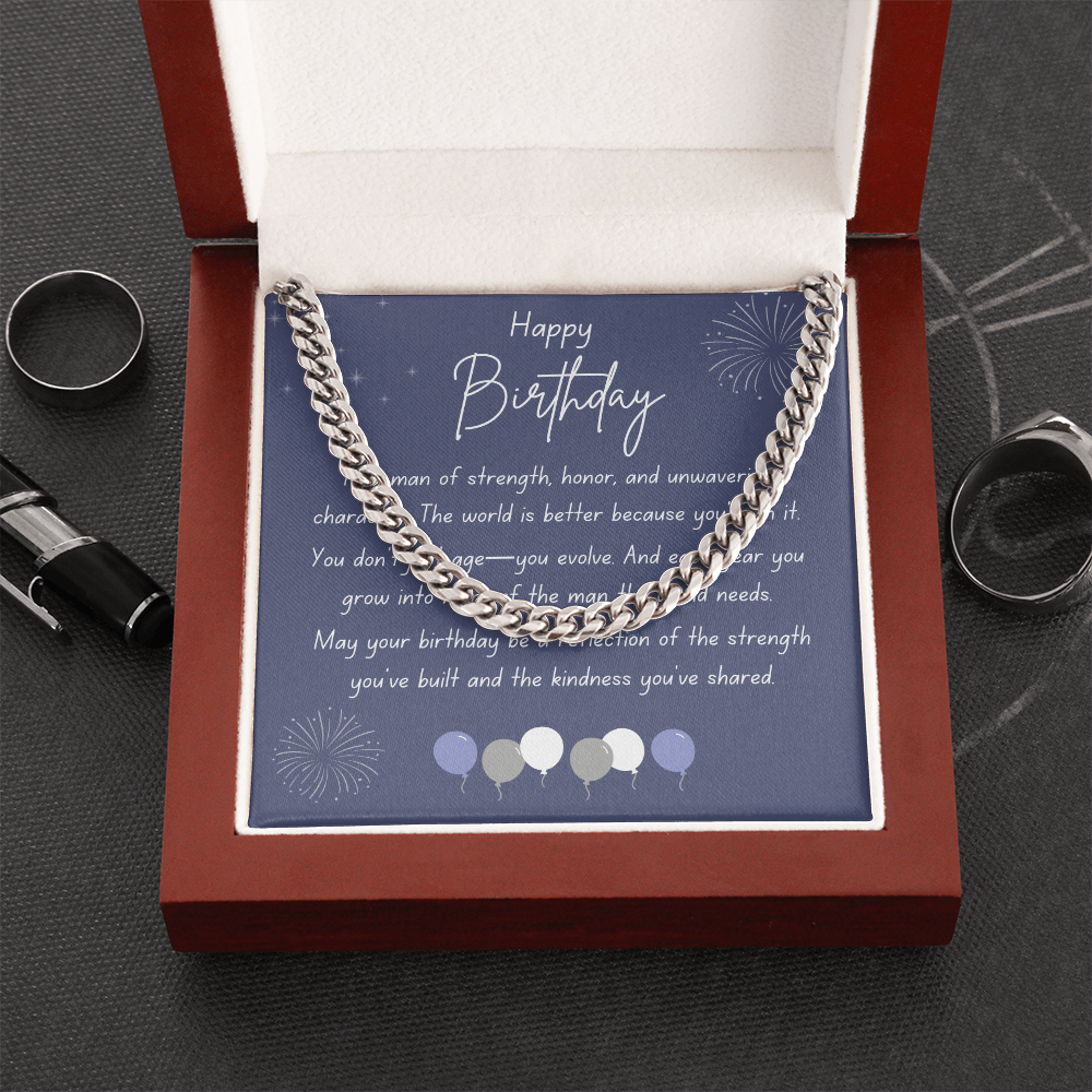 A Birthday Tribute to a Man of Strength and Grace-Cuban Link Chain