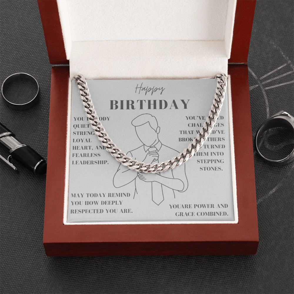 A Birthday Tribute to a Man of Quiet Strength-Cuban Link Chain