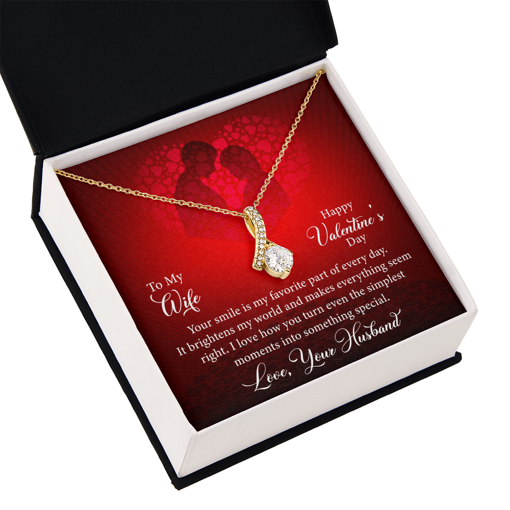 To My Wife: Favorite Part Of The Day-Happy Valentine's Day Alluring Beauty Necklace