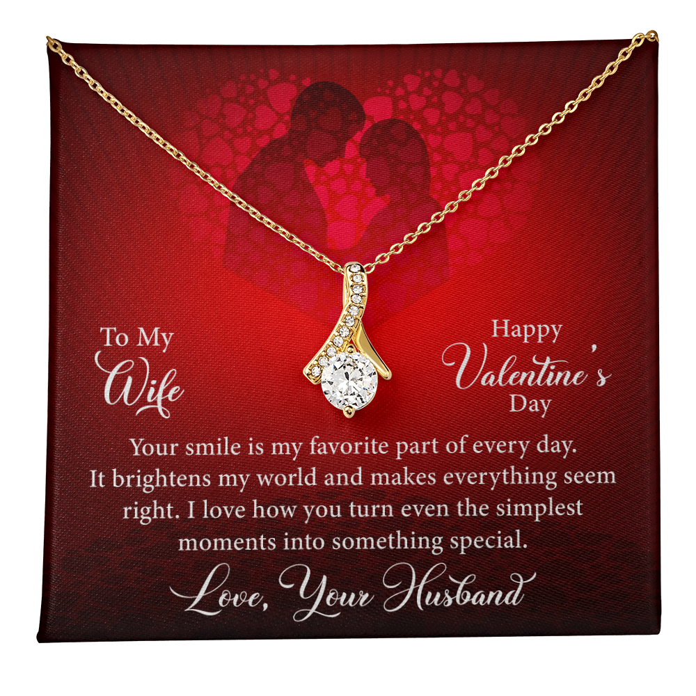 To My Wife: Favorite Part Of The Day-Happy Valentine's Day Alluring Beauty Necklace