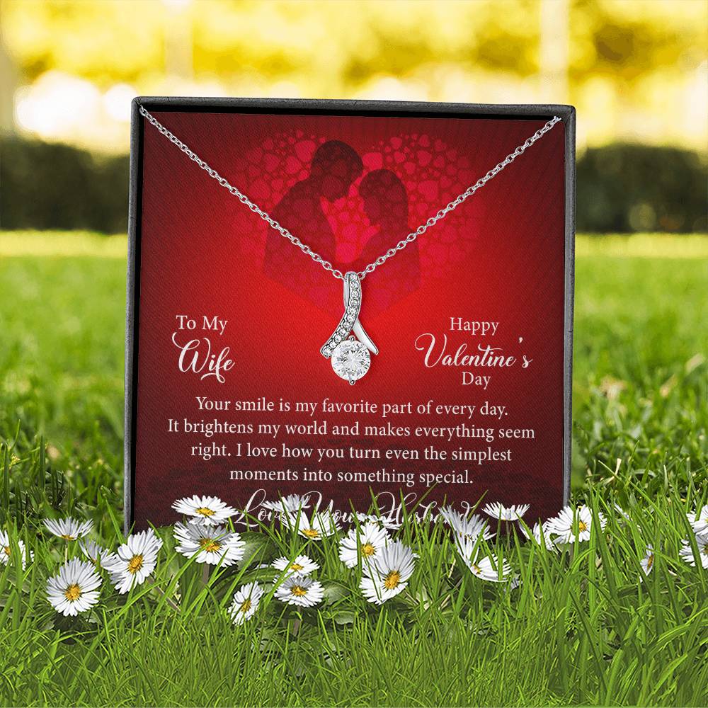 To My Wife: Favorite Part Of The Day-Happy Valentine's Day Alluring Beauty Necklace