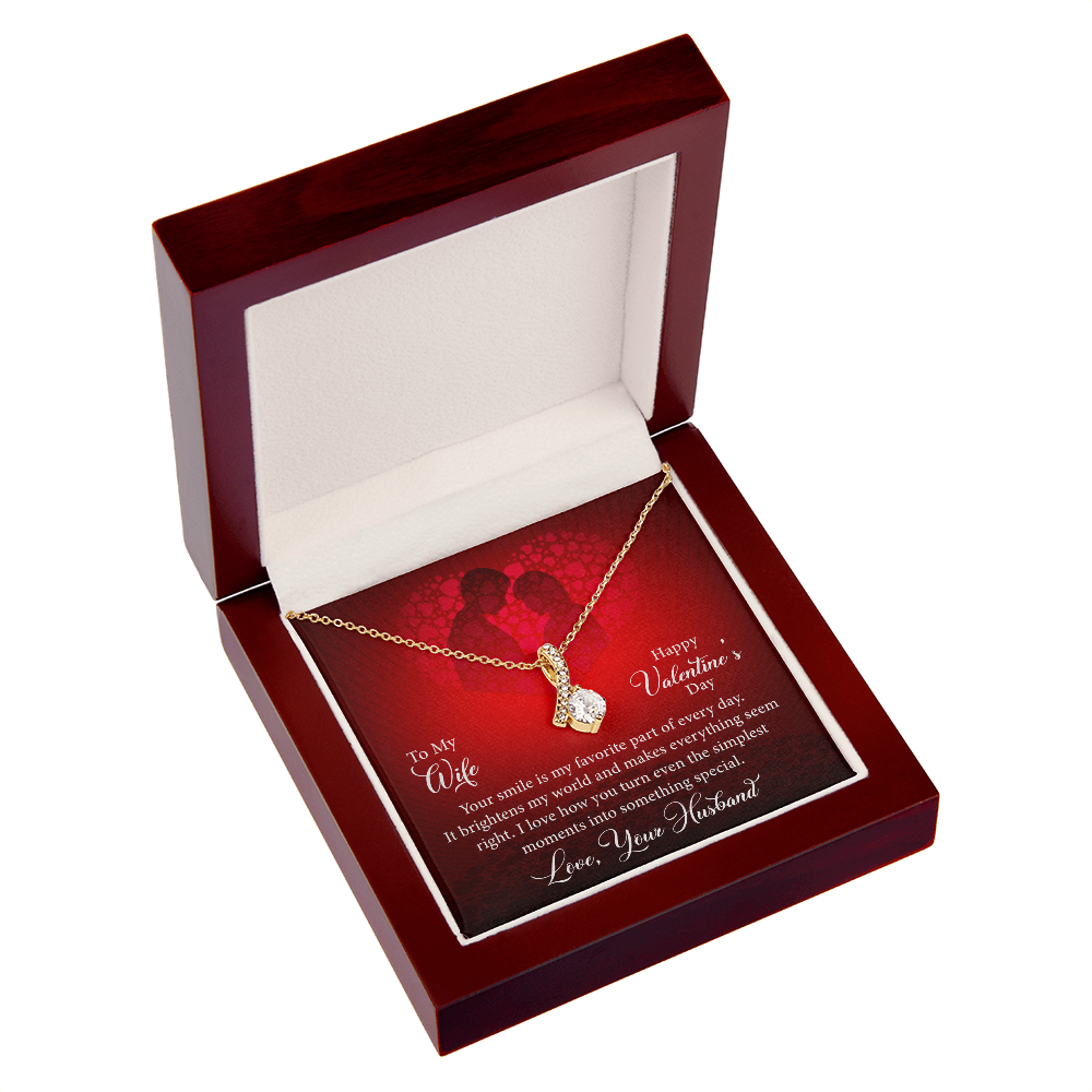 To My Wife: Favorite Part Of The Day-Happy Valentine's Day Alluring Beauty Necklace