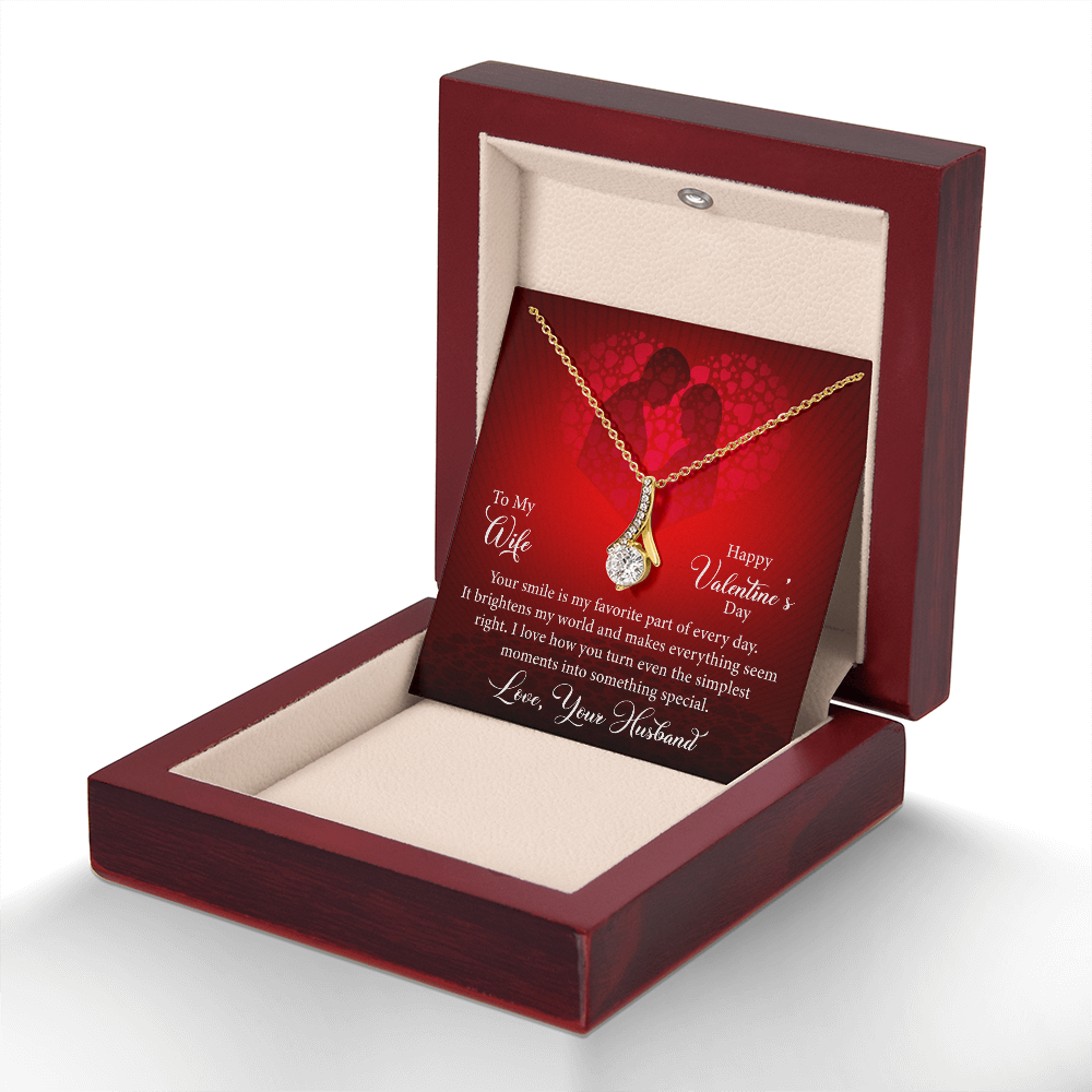 To My Wife: Favorite Part Of The Day-Happy Valentine's Day Alluring Beauty Necklace