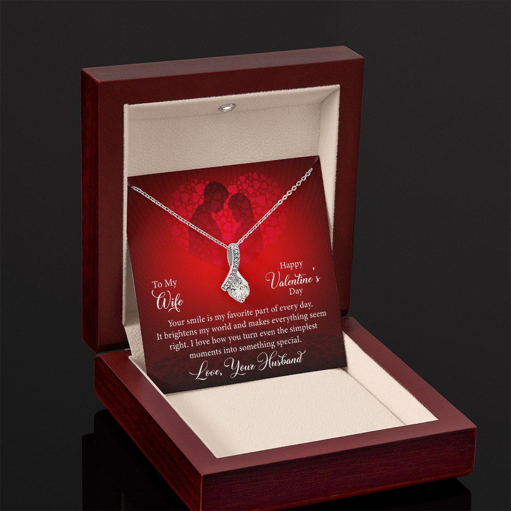 To My Wife: Favorite Part Of The Day-Happy Valentine's Day Alluring Beauty Necklace