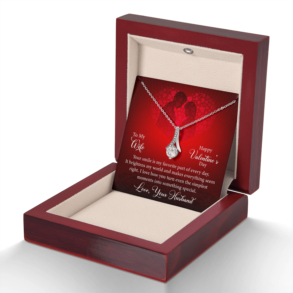 To My Wife: Favorite Part Of The Day-Happy Valentine's Day Alluring Beauty Necklace