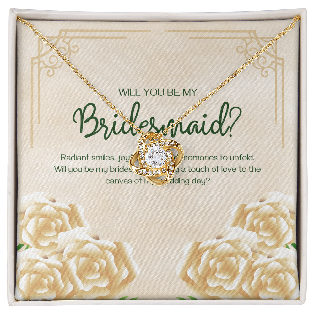 Radiant Rose Proposal: Will You Be My Bridesmaid?-Love Knot Necklace