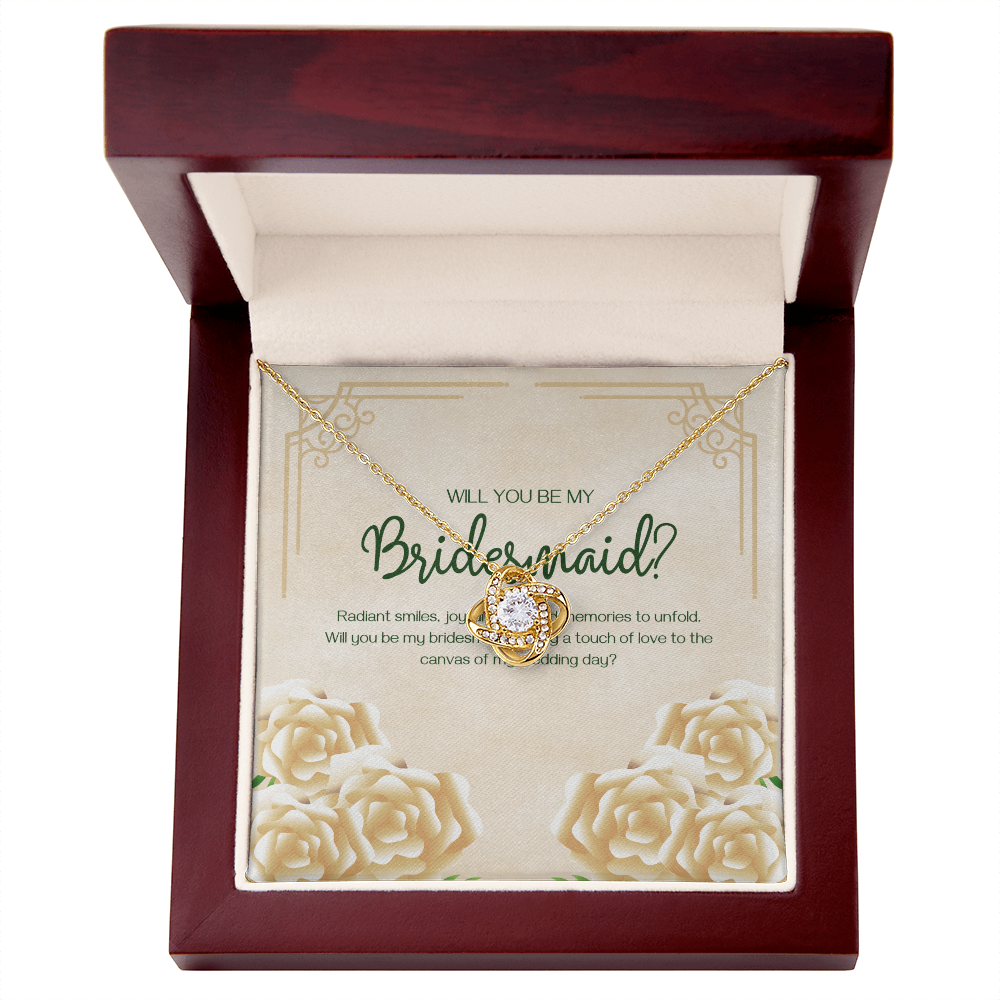 Radiant Rose Proposal: Will You Be My Bridesmaid?-Love Knot Necklace