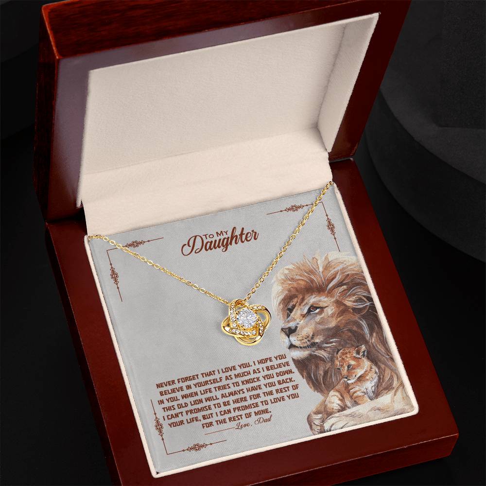To My Beautiful Daughter, I Promise To Love You For The Rest Of My Life-Love Knot Necklace