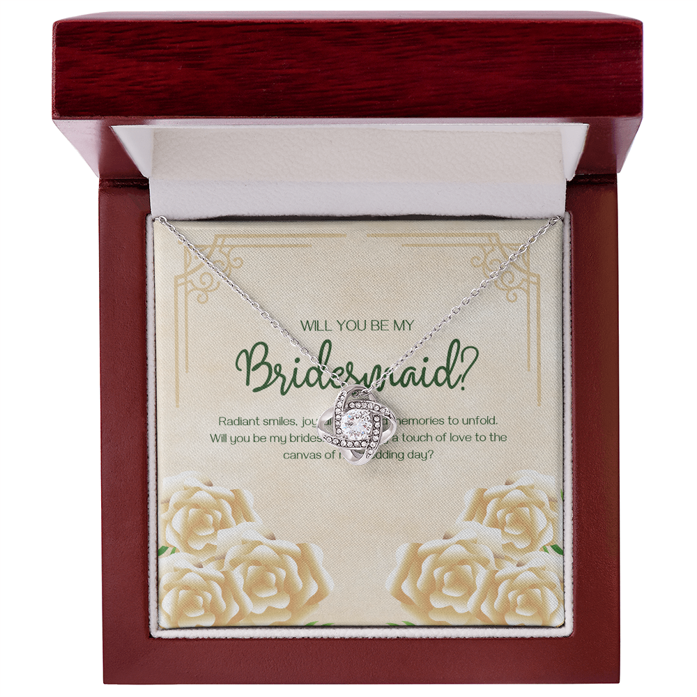 Radiant Rose Proposal: Will You Be My Bridesmaid?-Love Knot Necklace