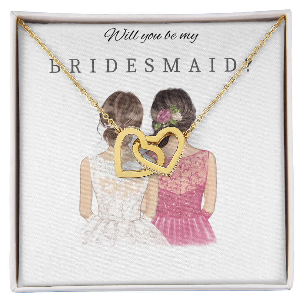 By My Side: A Bridesmaid Proposal-Interlocking Hearts Necklace