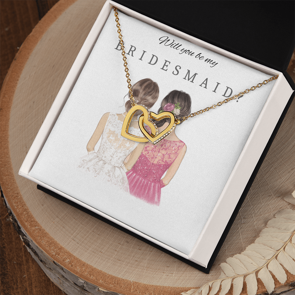 By My Side: A Bridesmaid Proposal-Interlocking Hearts Necklace
