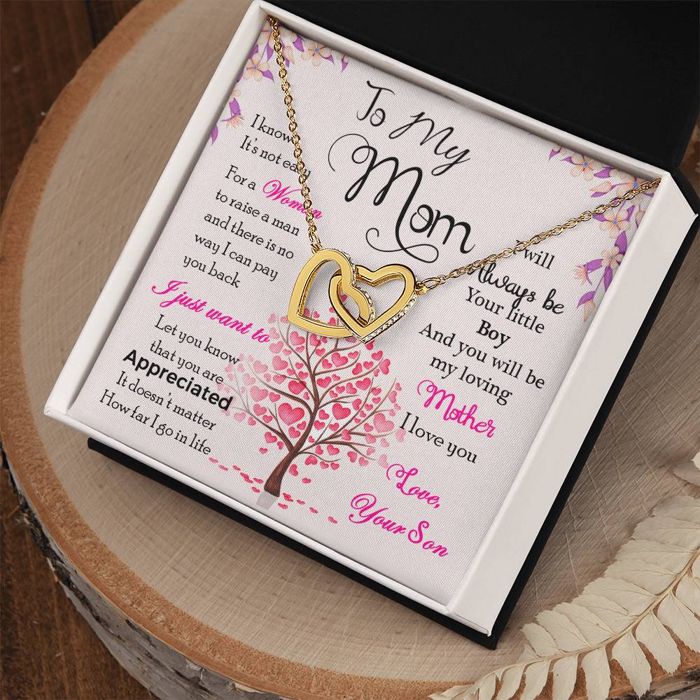 To My Mom, I Know Its Not Easy-Interlocking Necklace