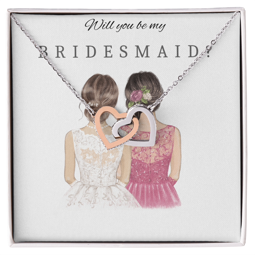 By My Side: A Bridesmaid Proposal-Interlocking Hearts Necklace