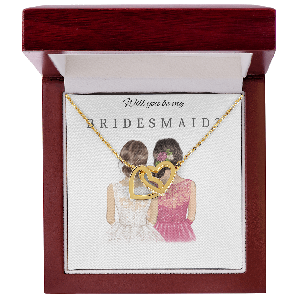 By My Side: A Bridesmaid Proposal-Interlocking Hearts Necklace
