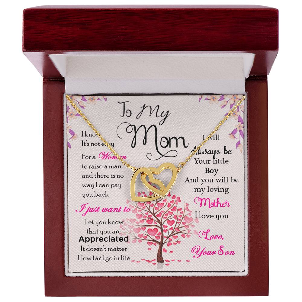 To My Mom, I Know Its Not Easy-Interlocking Necklace