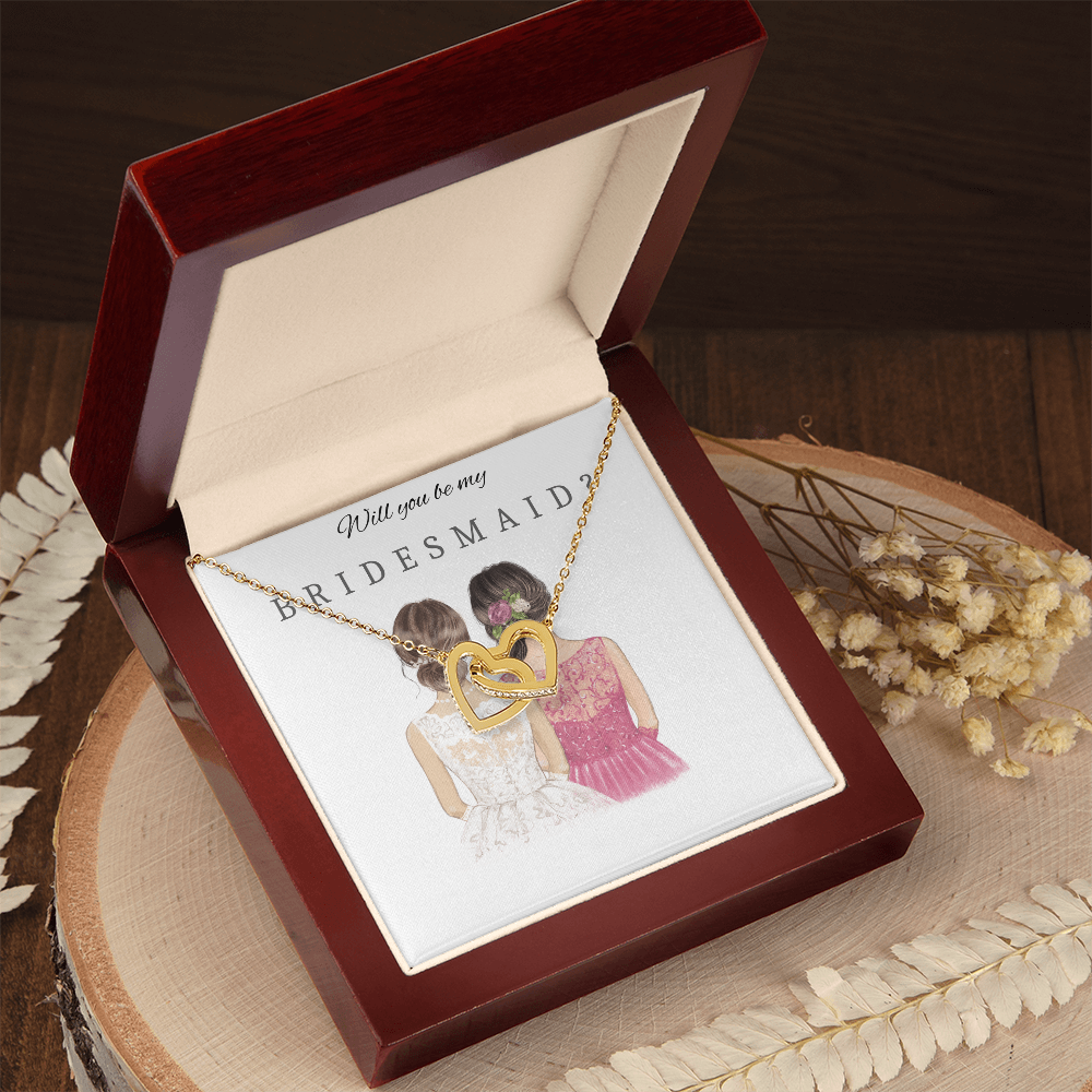 By My Side: A Bridesmaid Proposal-Interlocking Hearts Necklace