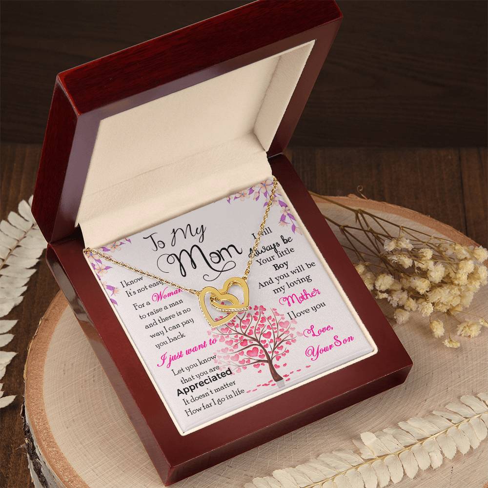 To My Mom, I Know Its Not Easy-Interlocking Necklace