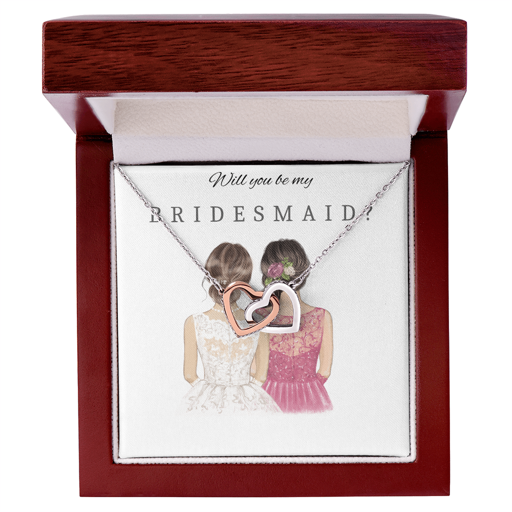 By My Side: A Bridesmaid Proposal-Interlocking Hearts Necklace