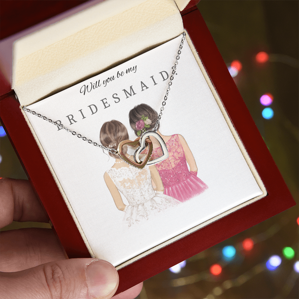 By My Side: A Bridesmaid Proposal-Interlocking Hearts Necklace