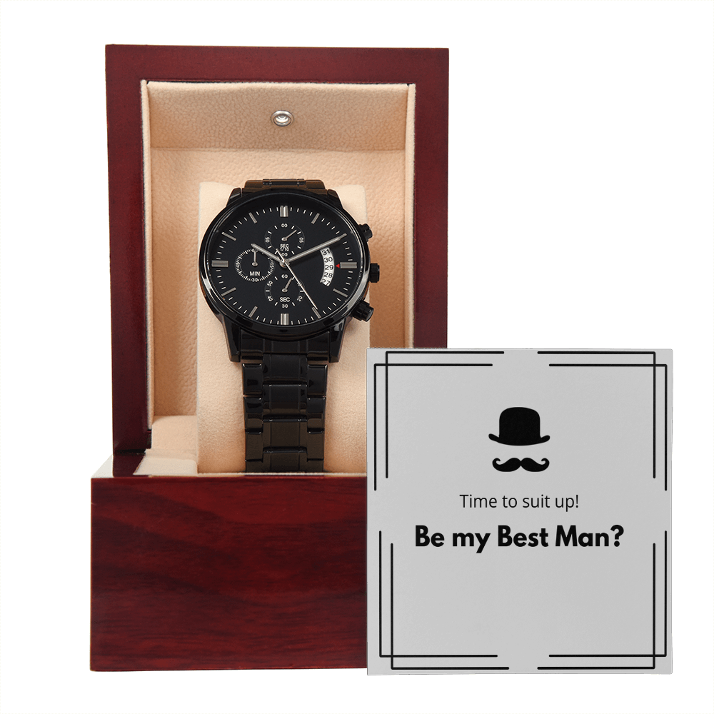 The Gentleman's Request-Black Chronograph Watch