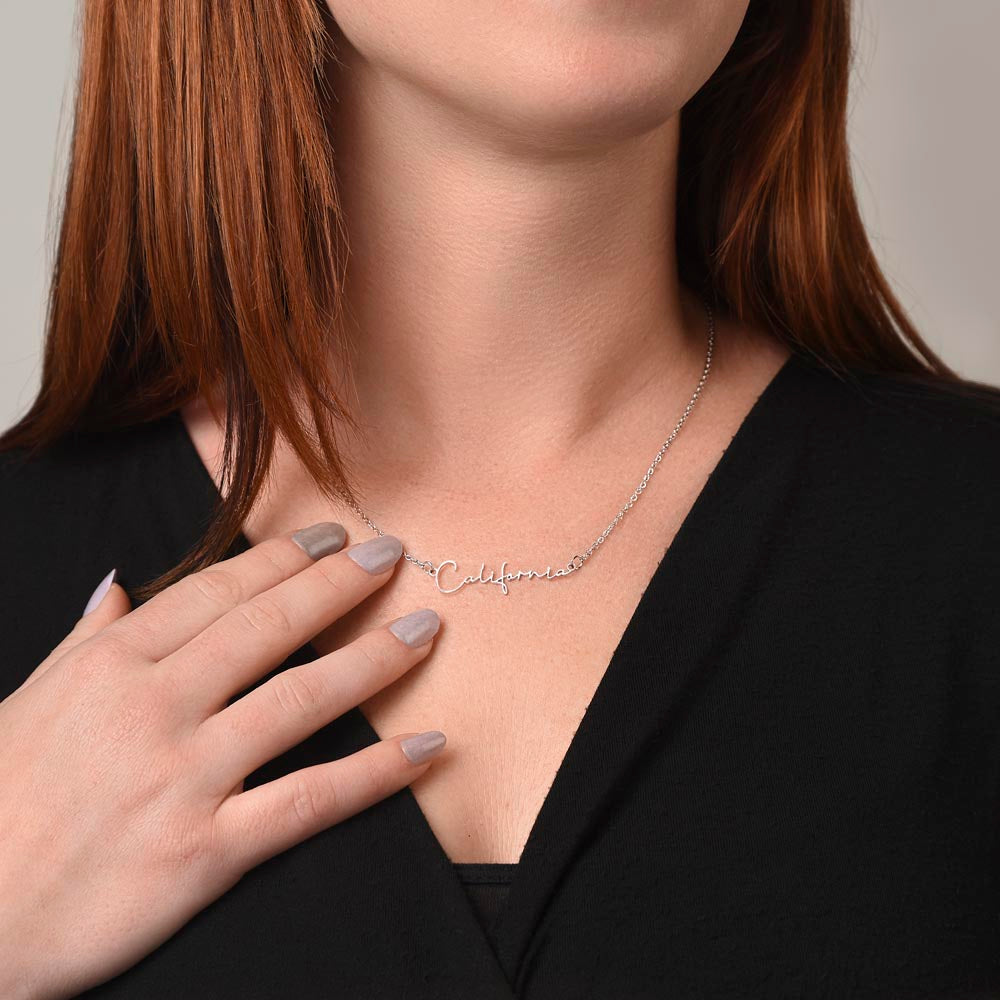 Braver, Stronger, Smarter – A Heartfelt Reminder-Signature Name Necklace
