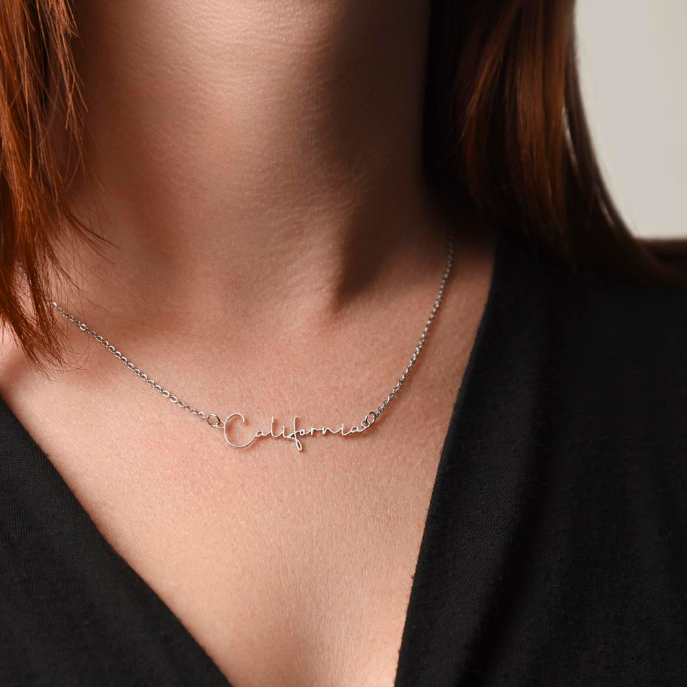 Braver, Stronger, Smarter – A Heartfelt Reminder-Signature Name Necklace
