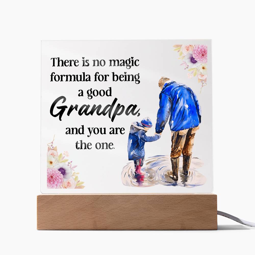 Acrylic Square Gift for Grandpa-Printed Square Acrylic Plaque