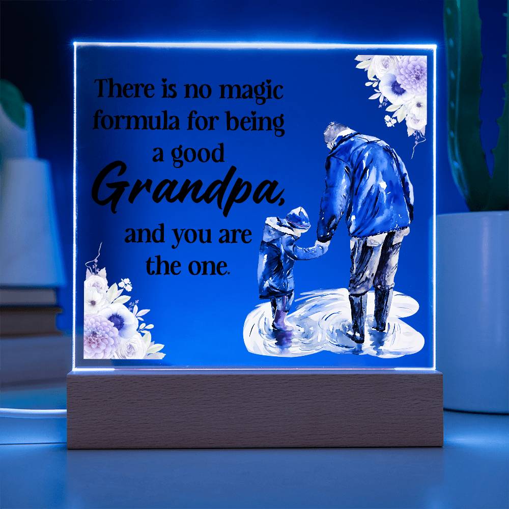 Acrylic Square Gift for Grandpa-Printed Square Acrylic Plaque