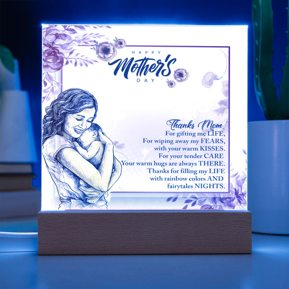 In Your Arms, I Found Home-Happy Mother's Day-Printed Square Acrylic Plaque
