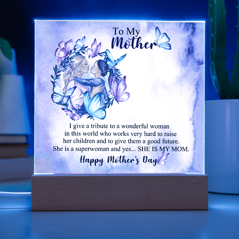 A Daughter's Tribute to Her First Hero-Printed Square Acrylic Plaque