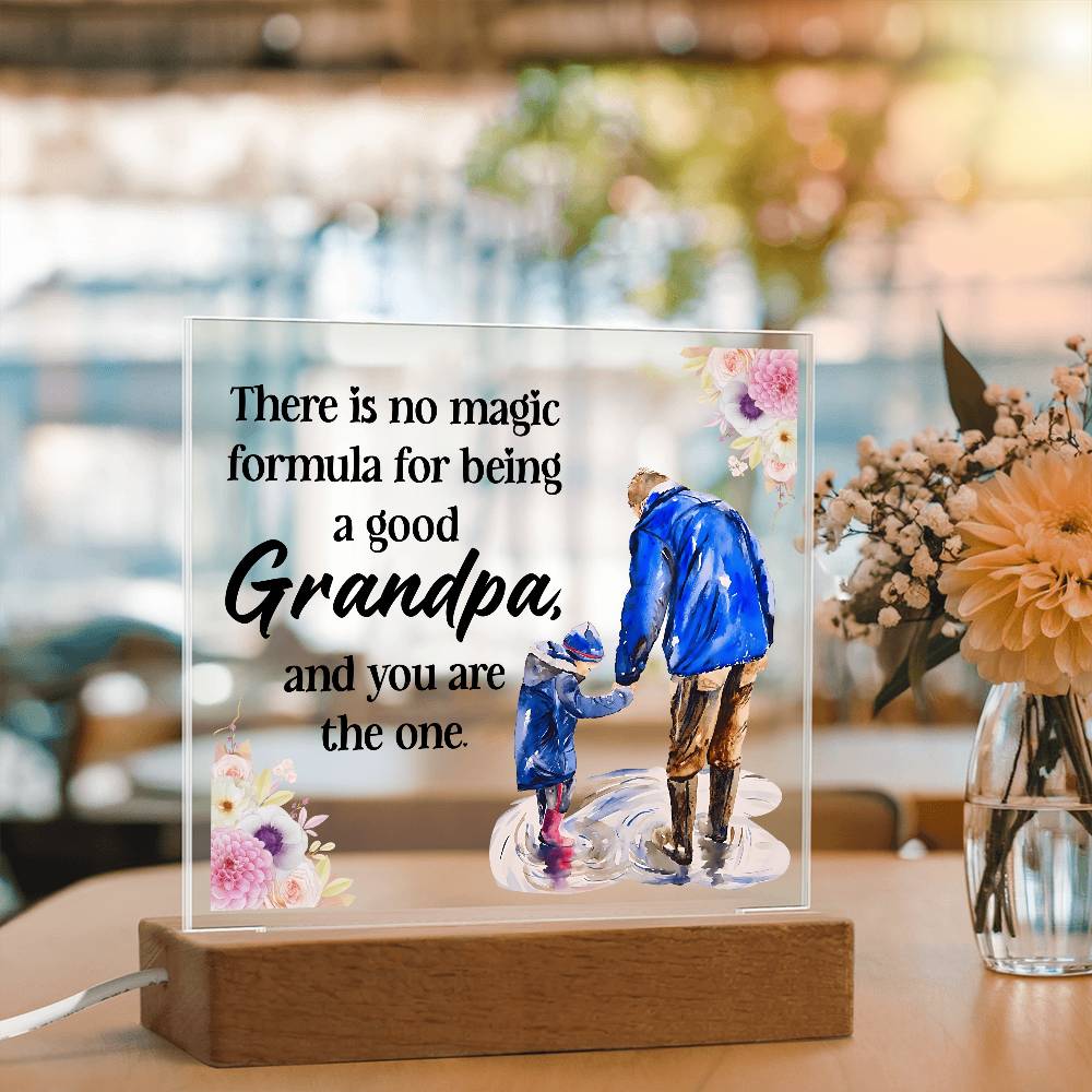 Acrylic Square Gift for Grandpa-Printed Square Acrylic Plaque