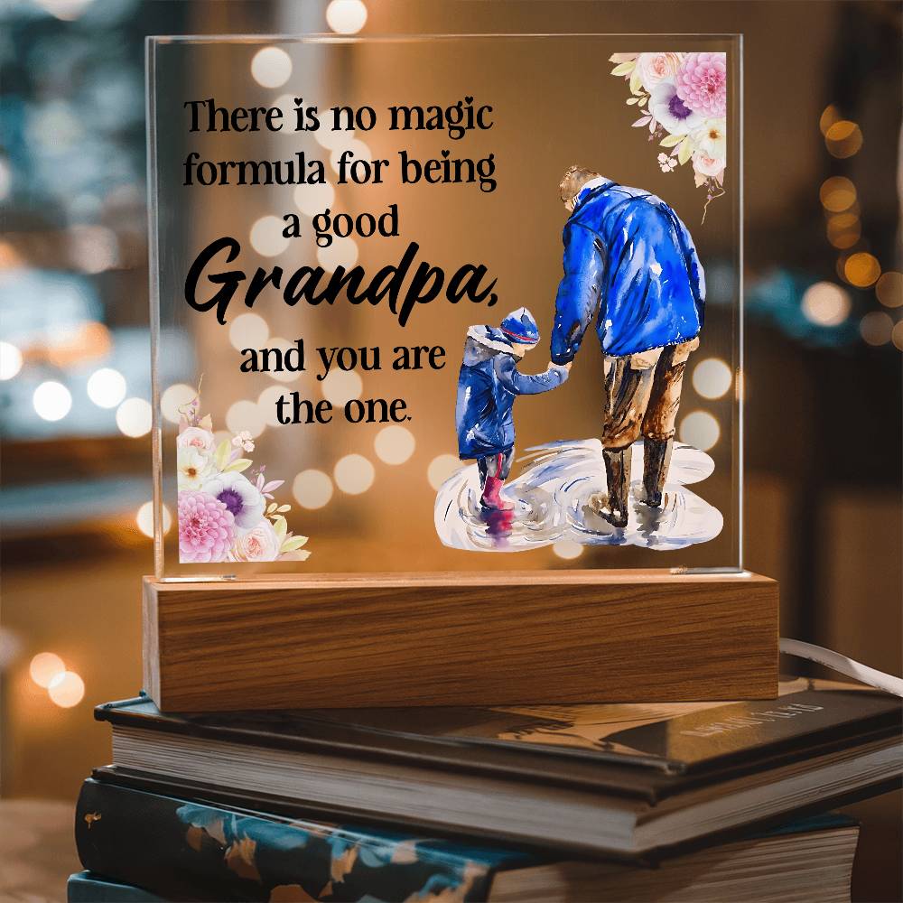 Acrylic Square Gift for Grandpa-Printed Square Acrylic Plaque