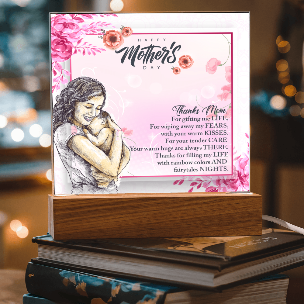 In Your Arms, I Found Home-Happy Mother's Day-Printed Square Acrylic Plaque