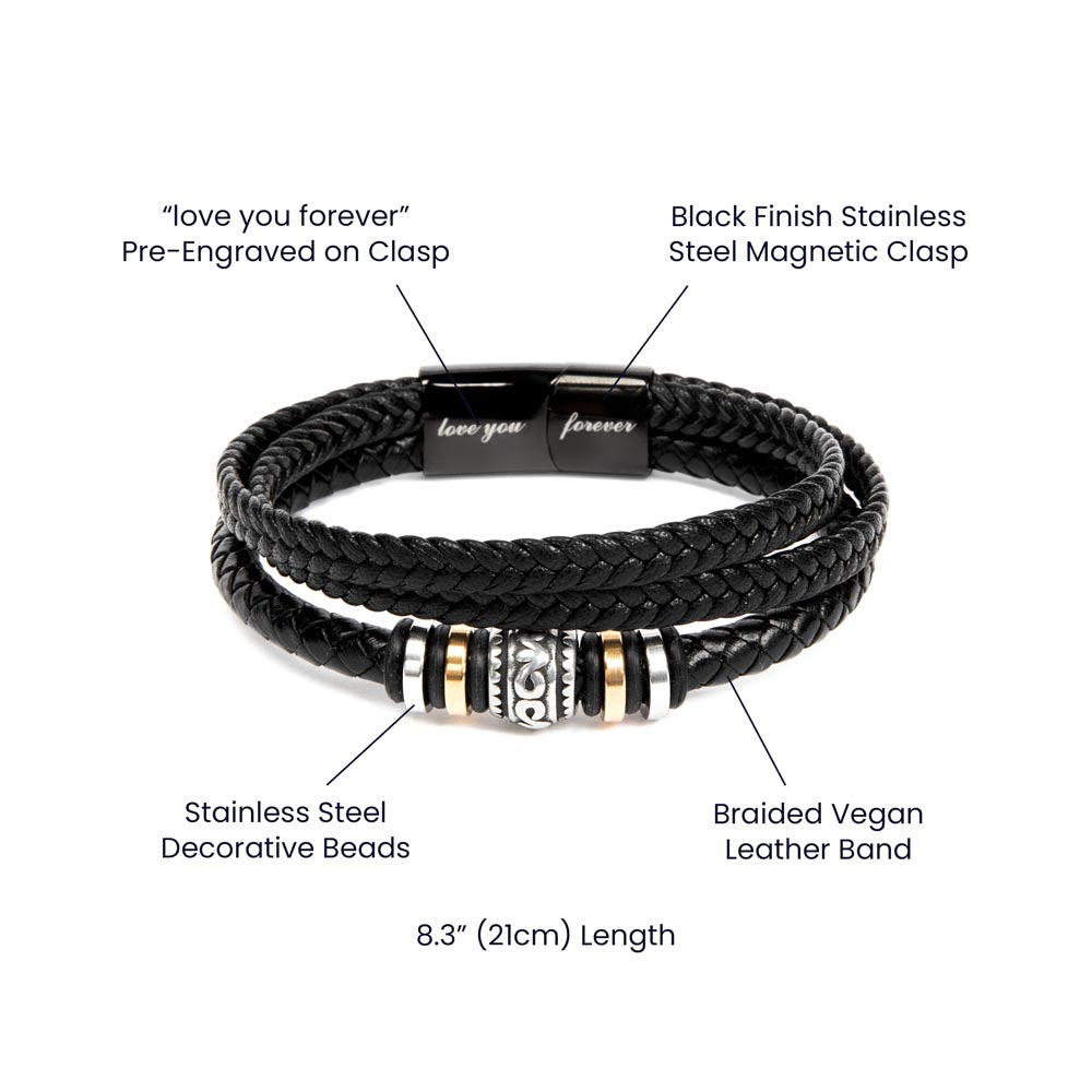 A Birthday Tribute to a Man of Quiet Strength-Men's "Love You Forever" Bracelet