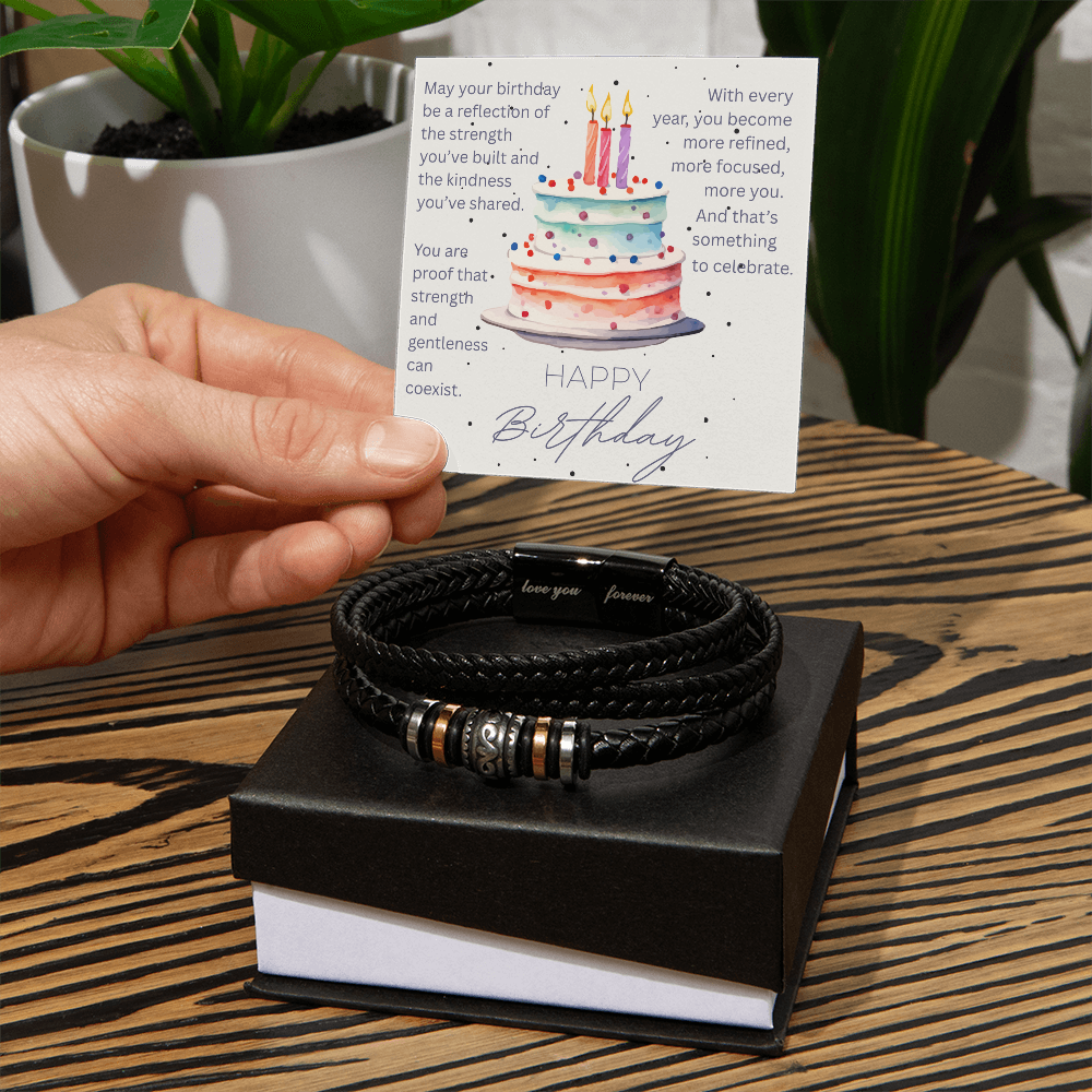 A Celebration of Strength, Growth, and Grace-Men's "Love You Forever" Bracelet