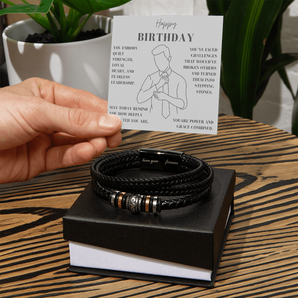A Birthday Tribute to a Man of Quiet Strength-Men's "Love You Forever" Bracelet