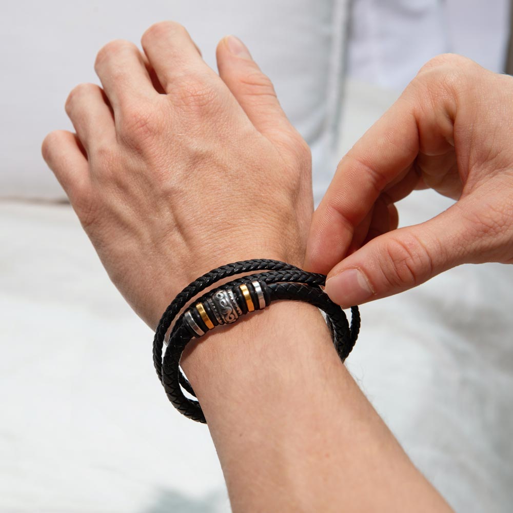 A Birthday Tribute to a Man of Quiet Strength-Men's "Love You Forever" Bracelet