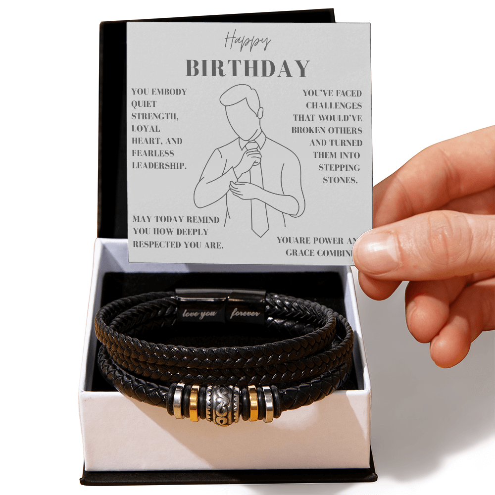 A Birthday Tribute to a Man of Quiet Strength-Men's "Love You Forever" Bracelet