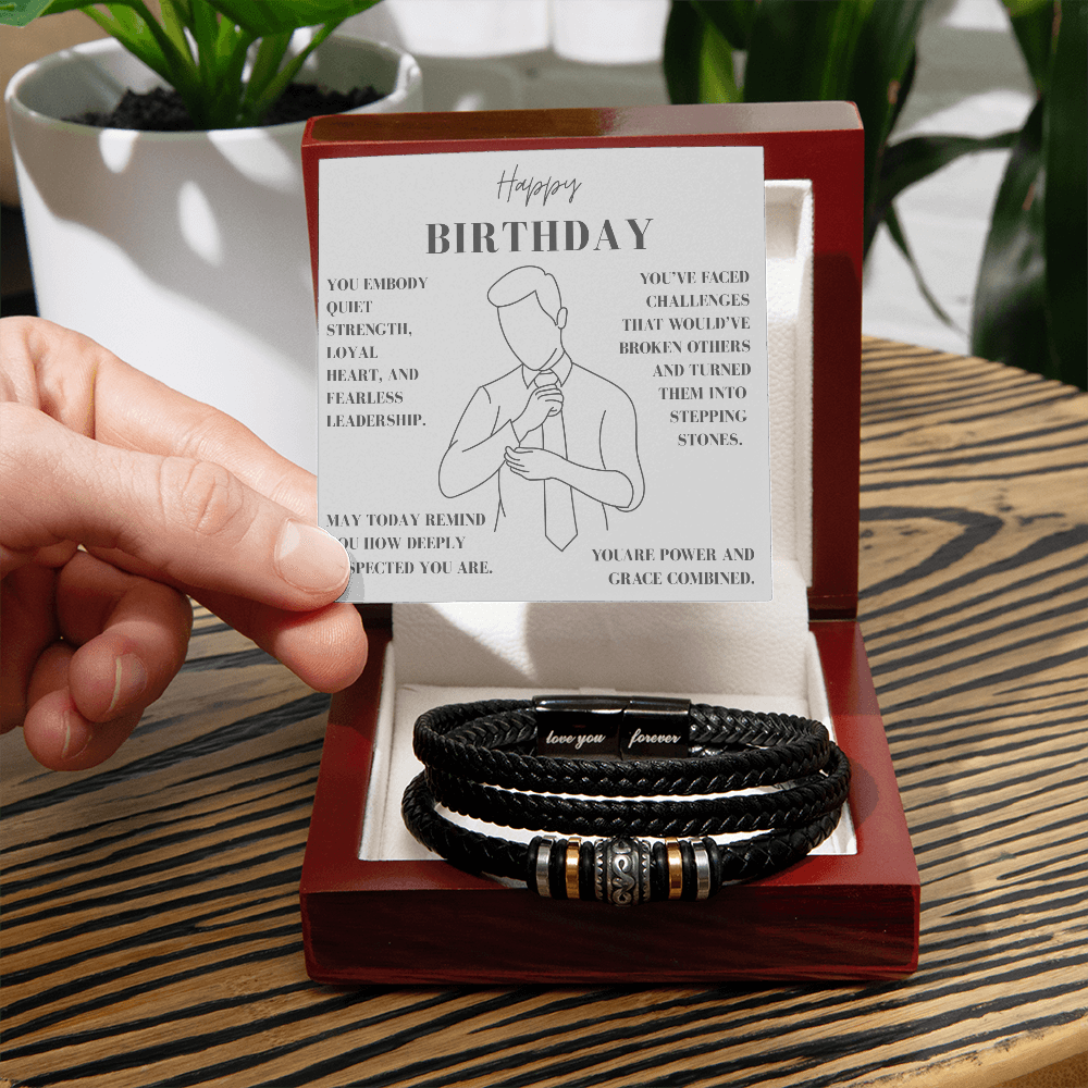 A Birthday Tribute to a Man of Quiet Strength-Men's "Love You Forever" Bracelet