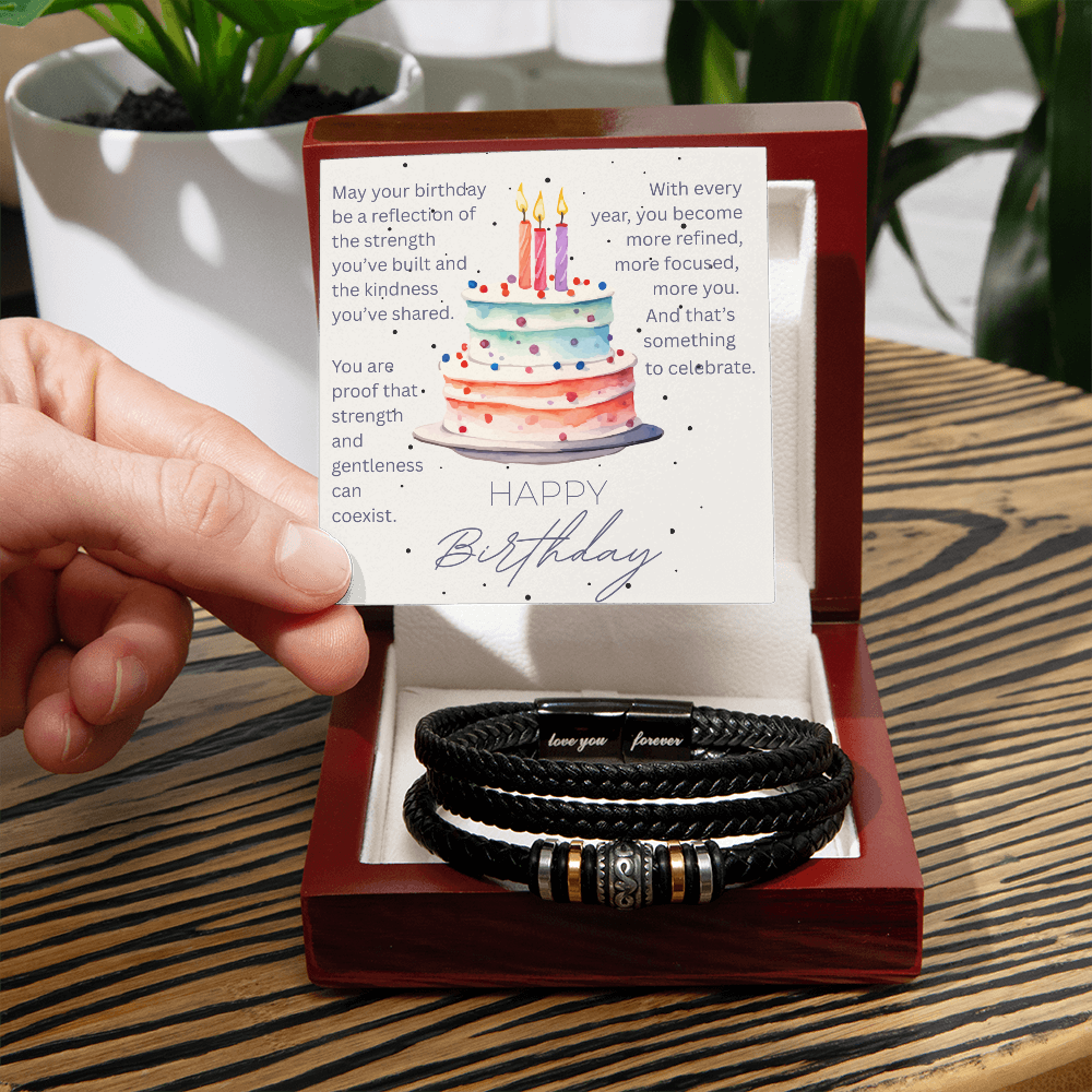 A Celebration of Strength, Growth, and Grace-Men's "Love You Forever" Bracelet