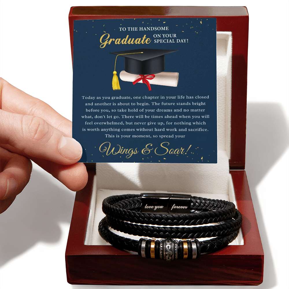 Soar Boldly: A Tribute to the Graduate-Men's "Love You Forever" Bracelet