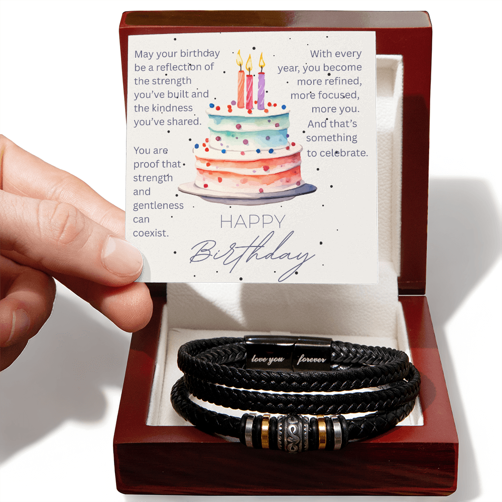 A Celebration of Strength, Growth, and Grace-Men's "Love You Forever" Bracelet
