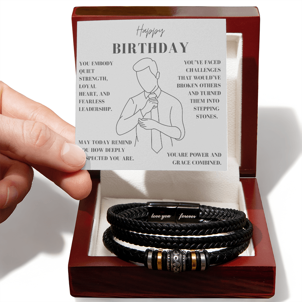 A Birthday Tribute to a Man of Quiet Strength-Men's "Love You Forever" Bracelet