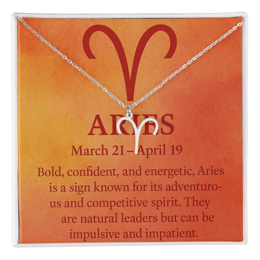 Aries – The Fearless Trailblazer Zodiac Symbol Necklace