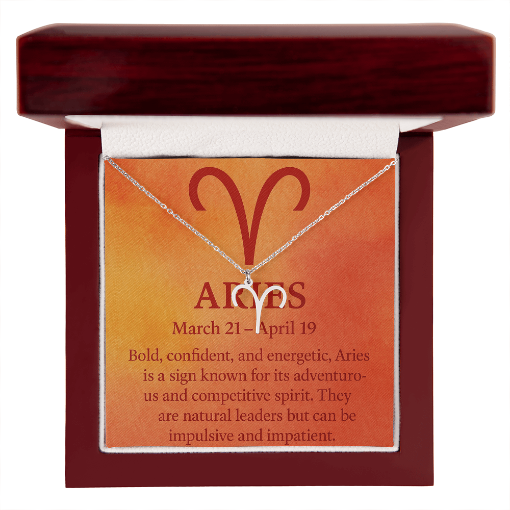Aries – The Fearless Trailblazer Zodiac Symbol Necklace