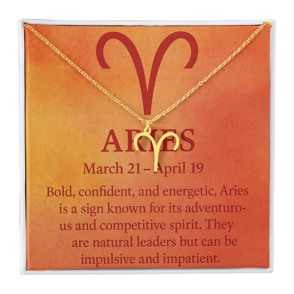 Aries – The Fearless Trailblazer Zodiac Symbol Necklace