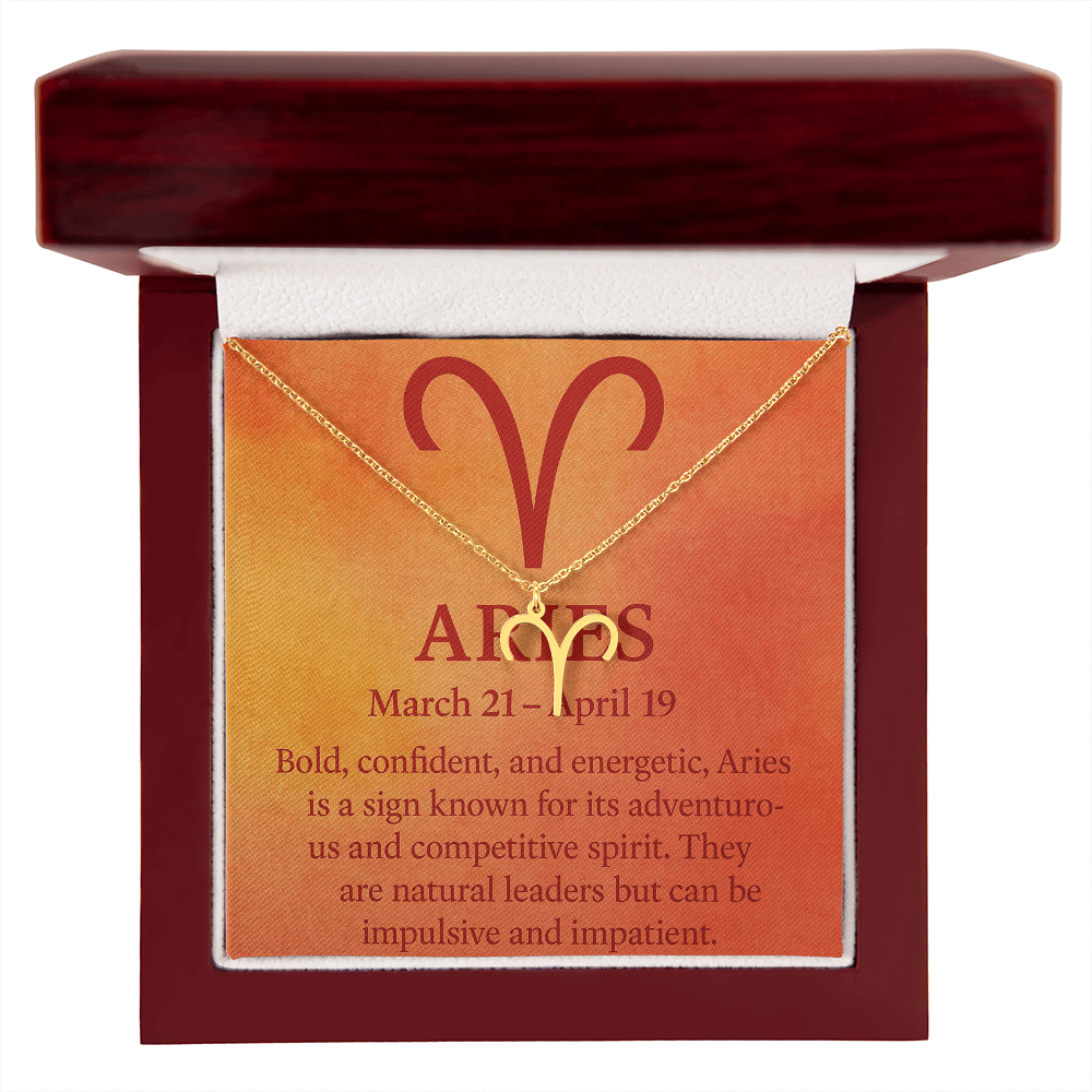 Aries – The Fearless Trailblazer Zodiac Symbol Necklace