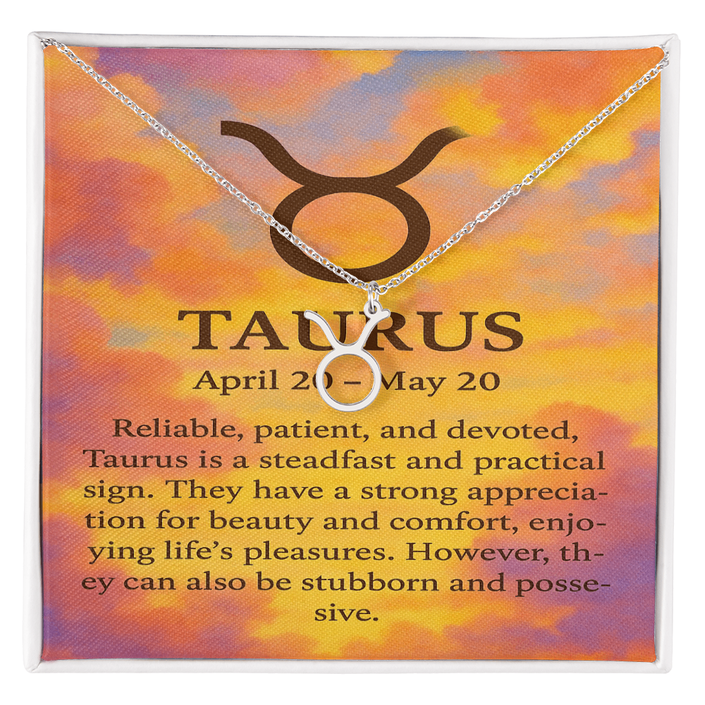 Taurus – The Earthbound Lover of Beauty Zodiac Symbol Necklace