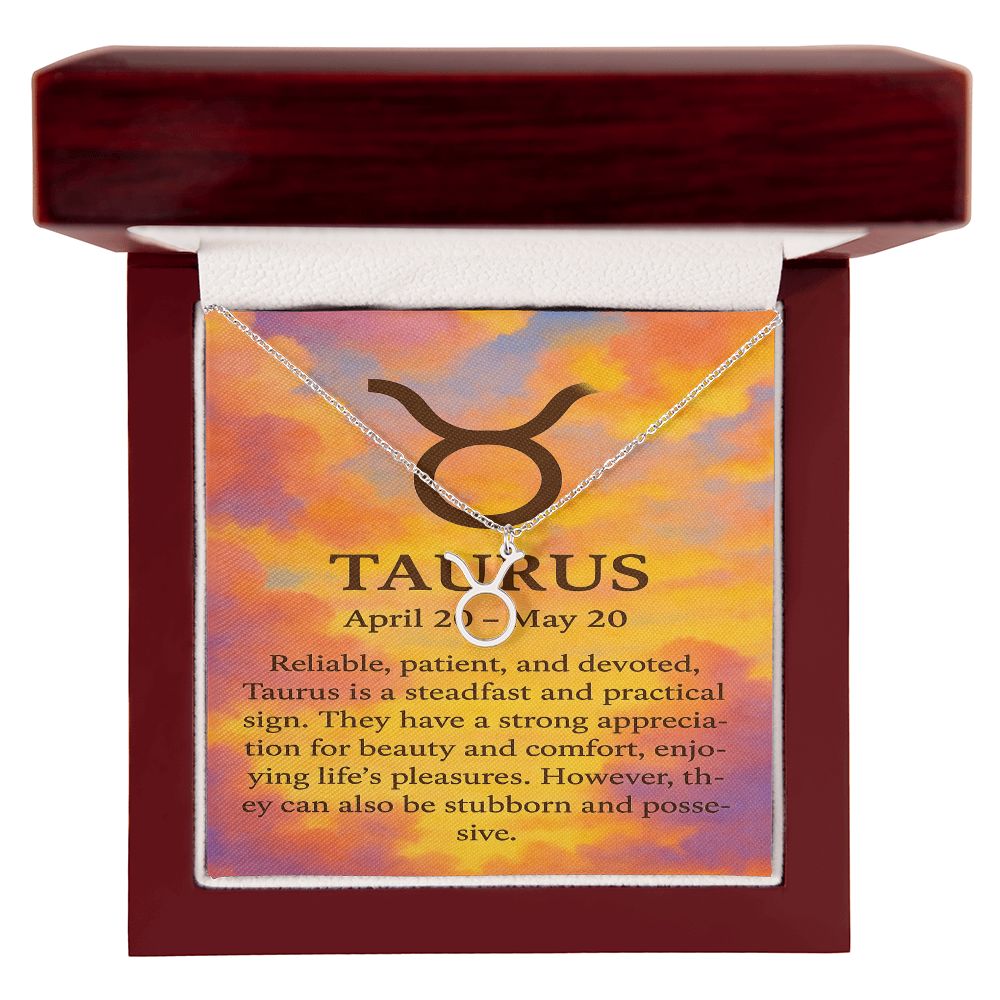 Taurus – The Earthbound Lover of Beauty Zodiac Symbol Necklace