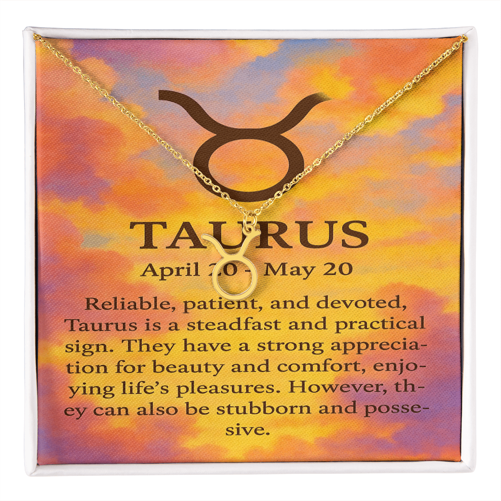 Taurus – The Earthbound Lover of Beauty Zodiac Symbol Necklace